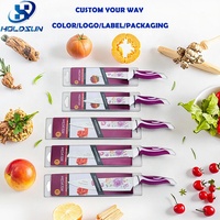 Couteau à découper la viande en acier inoxydable de 8 pouces avec revêtement antiadhésif de qualité alimentaire et manche antidérapant pour la découpe en cuisine