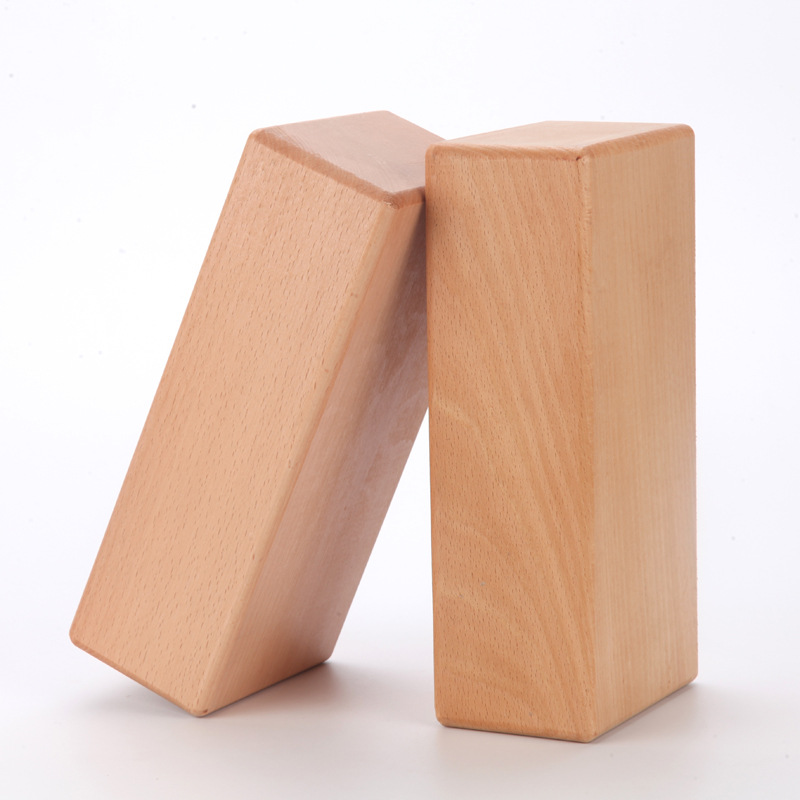 Экологичный натуральный высококачественный хороший реквизит, кирпич для фитнеса, сделанный на заказ блок для йоги из Букового дерева