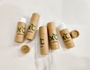 หลอดกระดาษคราฟท์แบบไม่มีพลาสติก พิมพ์โลโก้ตามสั่ง สำหรับบรรจุภัณฑ์ลิปบาล์มแบบแท่งและผลิตภัณฑ์ระงับกลิ่นกายแบบแท่งสำหรับแบรนด์ส่วนตัว - Product Image 1