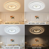 Lampu Plafon LED Lingkaran Offset Elegan dengan Aksen Bintang Artistik, Hemat Energi untuk Proyek Desain Interior Rumah Mewah