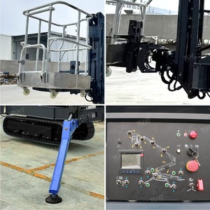 Mini Crawler Spider Crane On Tracks thủy lực Boom Lift điện gas DIESEL an toàn chỉ số tải người đàn ông giỏ - Product Image 6