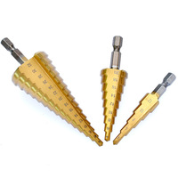 4-32mm HSS Titanium Step Pagoda Drill Foret de scène conique à grande vitesse pour outils électriques en métal et en bois