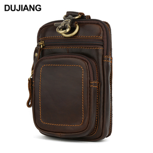 <span class=keywords><strong>Riñonera</strong></span> Vintage de cuero Crazy Horse para hombre, <span class=keywords><strong>riñonera</strong></span> pequeña para teléfono, con lazo, bandolera de viaje amigable - Product Image 1