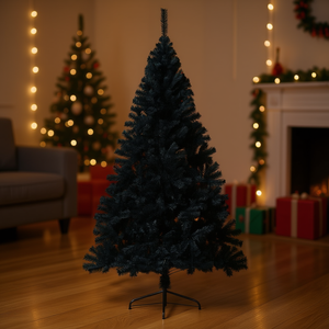 Árbol de Navidad Artificial Negro de 8 Pies, PVC, Decoración Interior con Soporte, Ligero y Fácil de Instalar - Product Image 2