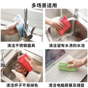 Chiffon de nettoyage en microfibre 25x25 cm, absorbant l'eau, sans peluches, pour le nettoyage des miroirs, des fenêtres et de la cuisine - Product Image 5