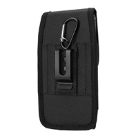 Étui de téléphone portable personnalisé en nylon avec clip ceinture, porte-cartes, sacoche verticale pour iPhone 18 17 Pro Max et Samsung S26