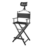 Chaise pliante professionnelle en alliage d'aluminium Oxford pour la plage, moderne et décontractée, pour réalisateur, maquilleur, usage extérieur, avec dossier croisé et pieds sabre pliables