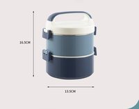 Boîte à lunch isotherme double couche anti-fuite en acier inoxydable de qualité alimentaire, fonction thermos chauffable, grande capacité, pour adultes et enfants, simple