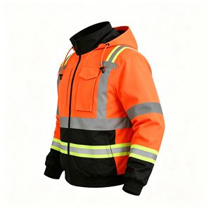 Hi Vis Custom <b>Construction</b> Workwear Reflective Safety <b>Work</b> <b>Jacket</b> Winter Waterproof Worker Security Clothing Coat - Product Image 2
