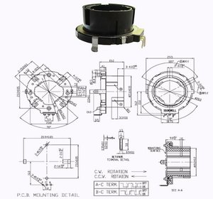 สำหรับ EC28 ฮอลโลว์เชฟท์ ฮอลโลว์เชฟท์ โรตารี่เอนโค้ดเดอร์แบบอินครีเมนทัล สำหรับใช้งานในอุตสาหกรรม  พร้อมเอาต์พุต 1V  แบบติดตั้งบน PCB - Product Image 4