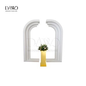Décorations de haute qualité pour scène, fournitures murales, toile de <span class=keywords><strong>fond</strong></span> de mariage en PVC, toile de <span class=keywords><strong>fond</strong></span> de mariage blanche - Product Image 4