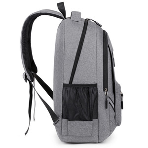 Fashion <b>Backpack</b> 18 In <b>Large</b> <b>Capacity</b> Unisex Student Schoolbag For Business Travel Solid Color With Interior Zipper Pocket - Product Image 2