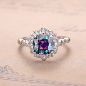 Anello con Design Floreale, Stile Colorato, Anello da Dito per Donne - Product Image 3