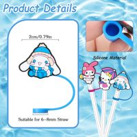 Nueva cubierta de dijes de paja personalizada de silicona para tumbers, venta al por mayor, HYB lindo conjunto de PVC, accesorio de paja Topper