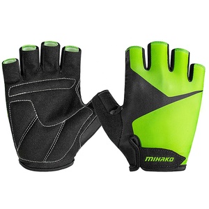 Venta al por mayor de guantes personalizados de microfibra de medio dedo con logotipo de marca impreso bicicleta ciclismo equipo de equitación - Product Image 1