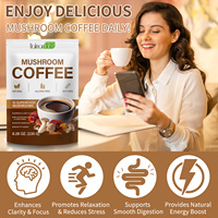 Hatmanlabs Café Végétalien aux Champignons en Poudre Extrait de Crinière de Lion et de Reishi Instantané Emballage Personnalisable Usage Adulte Supplément Énergétique et Anti-Stress
