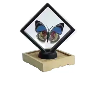 כיכר בצורת 95*95mm מכירה לוהטת 3d פלסטיק צף מסגרת Memmbrane Pe סרט תצוגת תיבת תכשיטי מתנה