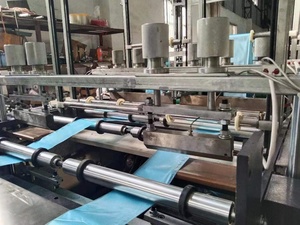 Trash Bag Making Machine MXBZ-500-1 Double Channel Plastic Trash Garbage Bag On Roll Bag Making Machine T-shirt Bag