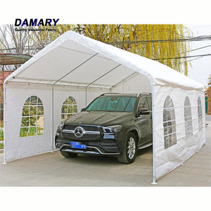 Auvent de <span class=keywords><strong>garage</strong></span> de <span class=keywords><strong>voiture</strong></span> portable cadre en métal coupe-vent imperméable avec hangar naturel en <span class=keywords><strong>bois</strong></span> traité sous pression pour le stationnement de <span class=keywords><strong>voiture</strong></span> - Product Image 2