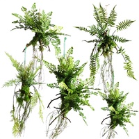 Plante artificielle géante suspendue en forme de fougère, imperméable et durable, pour décoration murale verte ou panier suspendu
