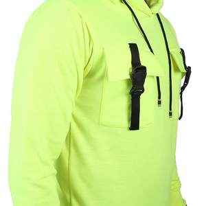 เสื้อฮู้ดผู้ชายวัสดุผ้าฟลีซผ้าฝ้ายสไตล์ลำลองเสื้อผ้าแนวสตรีท - Product Image 3