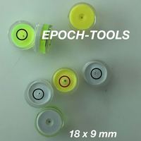 Niveau à bulle circulaire en acrylique de qualité industrielle avec précision de +/-10 mm, plage de mesure de 0-5 m, largeur de ligne de 2 mm