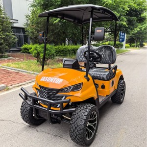 Carrito de golf eléctrico de 4 ruedas, 24 km/h, batería de litio recargable, motor doble, hasta 72 hoyos, material ABS duradero - Product Image 3