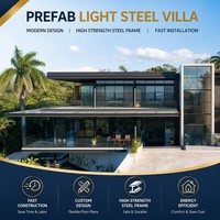 Casa Prefabricada, Villa de Estructura de Acero Duradera con Diseño de Bajo Mantenimiento para Proyectos Residenciales Privados e Inversionistas