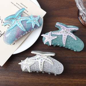 <span class=keywords><strong>Wow</strong></span> Sheila กิ๊บติดผมรูปปลาดาวปลาฉลามคลิปหนีบผมอะคริลิคติดเพชรระดับพรีเมียมอุปกรณ์ปาร์ตี้สุดหรูน่ารักสำหรับสาวๆพลาสติกน้ำหนักเบา - Product Image 1