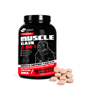 Comprimés de renforcement musculaire pour chiens avec un fort teneur en protéines, soutien à la récupération, friandises à mâcher pour chiens de type <span class=keywords><strong>Bully</strong></span> <span class=keywords><strong>Pitbull</strong></span> et chiens de travail - Product Image 1