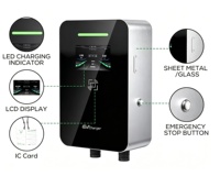 Chargeur AC EV à courant réglable OEM 7-22kW, type vertical, Type 1, Type 2, GB/T, CCS1, CCS2, pour usage domestique et commercial, compatible BYD Tesla, garantie 18 mois