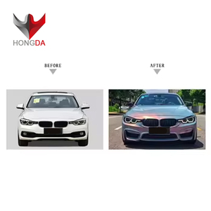 Ricambi Auto M3 style per 2013-2018 <span class=keywords><strong>BMW</strong></span> 3 serie F30 M3 PP kit corpo paraurti minigonne laterali tubo di scarico e cofano parafango - Product Image 4