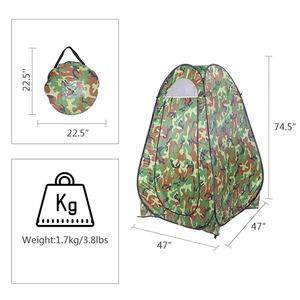 เต็นท์อาบน้ำพกพาพร้อมห้องสุขาและห้องเปลี่ยนเสื้อผ้ากลางแจ้ง - Product Image 5