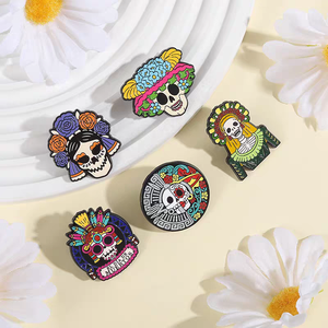 Pin Personalizado <span class=keywords><strong>de</strong></span> Catrina Esqueleto para el Día <span class=keywords><strong>de</strong></span> los Muertos, Festival Mexicano, Insignia <span class=keywords><strong>de</strong></span> Solapa Esmaltada, Joyería con Tema <span class=keywords><strong>de</strong></span> Amor - Product Image 5