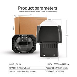 Chenlang - Faro Delantero Bi-LED de Matriz de 1.5 Pulgadas, H4, Luz Alta y Baja, 84W/64W, 5400LM, Lente de Proyector Bi-LED, Corte Plano para Automóviles, Volante a la Derecha <span class=keywords><strong>e</strong></span> Izquierda - Product Image 6