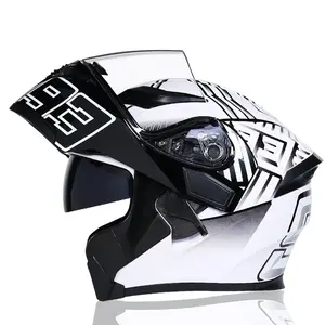 [Spedizione diretta dal produttore] casco Flip-Up per moto ABS con casco da motociclista integrale personalizzato, fresco ed elegante