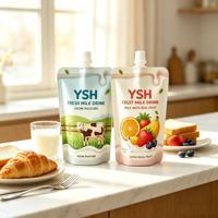 YSH Offre Spéciale : Sachet Doypack en plastique avec bec verseur et film de lamination brillant pour emballage de lait et boissons, destiné aux fournisseurs