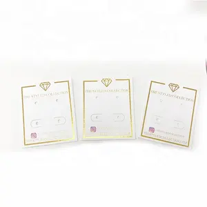 Commercio all'ingrosso bianco 500gsm arte carta carta collana orecchino carte per gioielli Display