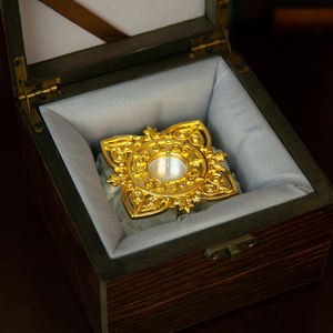 HT fornitore di chiesa placcata in oro decorazione in pietra colorata reliquia della chiesa ortodossa pasqua reliquia cattolica sacra ostensione - Product Image 6