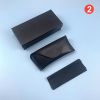Ensemble de boîtes d'emballage de luxe en gros pour lunettes, avec pochette en tissu, nouvelle boîte en papier pour étui à lunettes en cuir et étui à lunettes de soleil