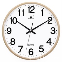 Jam Dinding Quartz Bulat Tanpa Suara Layar LCD Kalender Temperatur Analog Digital Jam Gantung untuk Ruang Tamu
