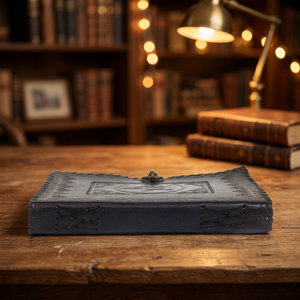 Diario Mini Triquetra de Cuero Genuino Hecho a Mano, Libro de Hechizos Clásico, 80 Hojas, Regalo con Lápiz, Cuaderno de Viaje en Blanco para Hombres y Mujeres - Product Image 2