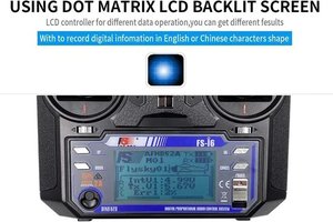 Émetteur RC 6CH avec récepteur FS-iA6, écran LCD, pour UAV, voiture RC FPV, avion, télécommande à voilure fixe - Product Image 5