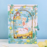 Carnet de Notes Secret Garden Papeterie Délicate pour Étudiants avec Serrure, Journal Intime Cadeau pour Filles