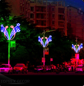 Toprex 2D Navidad Ramdan Star Pole Street Motif Light Proyecto comercial al aire libre LED Decoración de vacaciones para el día de Año Nuevo - Product Image 2