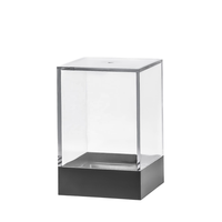 Boîte à dés Udixi personnalisée avec logo, en plastique transparent, forme carrée, pour jeux de rôle, étui pour D&D