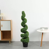 Boules de topiaire en plastique cèdre toutes saisons pour extérieur 180-240CM, arbres artificiels en spirale, écologiques, réalistes, résistants aux UV et ignifuges