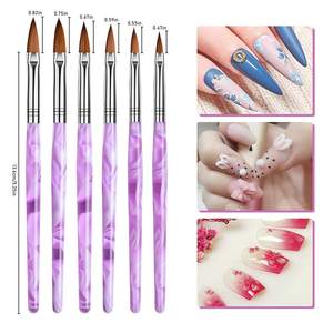 ชุดแปรงทำเล็บ 19 ชิ้น สีชมพู แดง ดำ ด้ามจับสีชมพู แดง ดำ สำหรับเจลยูวี แต่งเล็บ ดีไซน์ลายเส้น ปากกาแต่งลายจุด ชุดอุปกรณ์ทำเล็บมืออาชีพ - Product Image 4