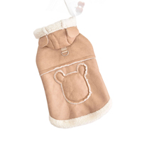Manteau en polaire épais pour animaux de compagnie, automne et hiver, mignon, style ours, sweat à capuche pour chien, vêtements chauds pour chiens de petite et moyenne taille