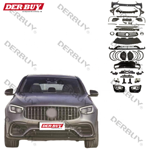 Pour <span class=keywords><strong>Mercedes</strong></span> Benz <span class=keywords><strong>GLC</strong></span> <span class=keywords><strong>coupé</strong></span> C253 2020 2021 <span class=keywords><strong>2022</strong></span> GLC63 AMG voiture Auto avant pare-chocs arrière diffuseur accessoires Kit de carrosserie - Product Image 1